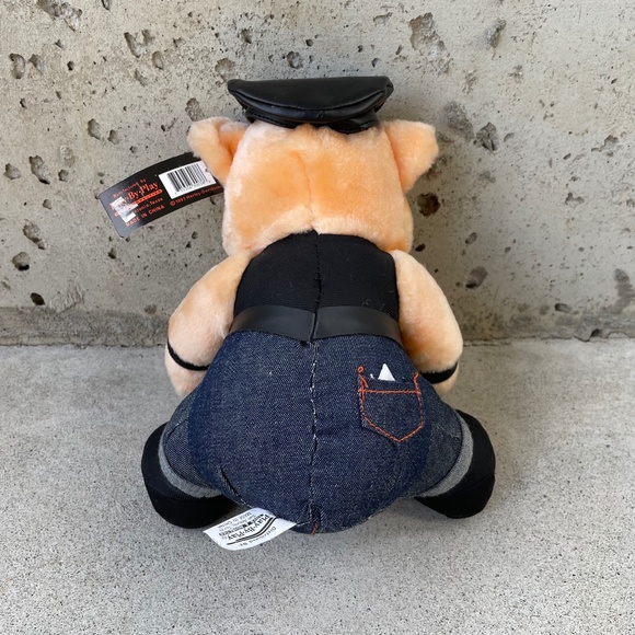 Vintage Harley Davidson Pig Plush Stuffed Animal Toy - Picture 7 of 8